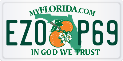 FL license plate EZOP69