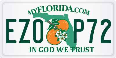 FL license plate EZOP72