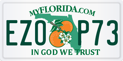 FL license plate EZOP73