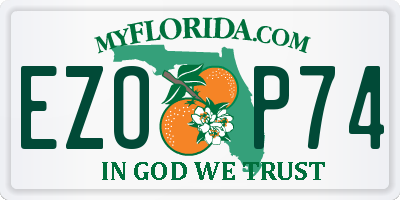 FL license plate EZOP74