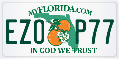 FL license plate EZOP77