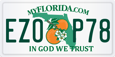 FL license plate EZOP78