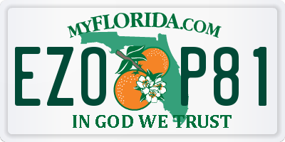 FL license plate EZOP81