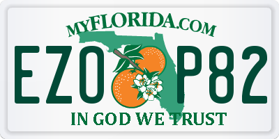 FL license plate EZOP82