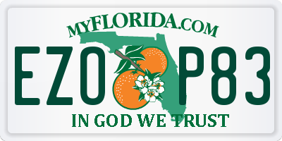 FL license plate EZOP83