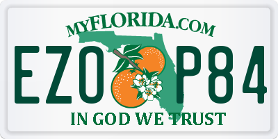 FL license plate EZOP84