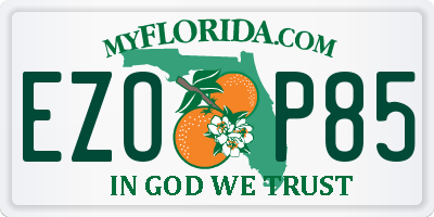 FL license plate EZOP85