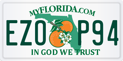 FL license plate EZOP94