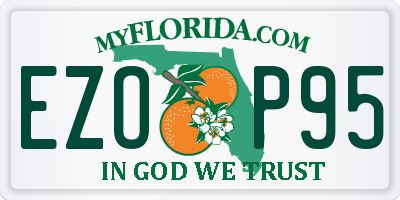 FL license plate EZOP95