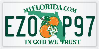 FL license plate EZOP97