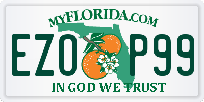 FL license plate EZOP99