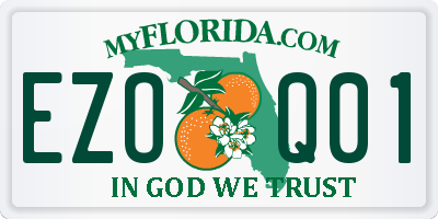 FL license plate EZOQ01