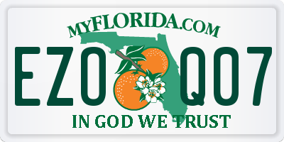 FL license plate EZOQ07