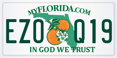 FL license plate EZOQ19