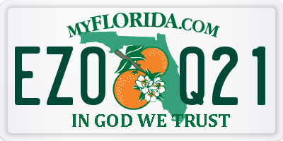 FL license plate EZOQ21