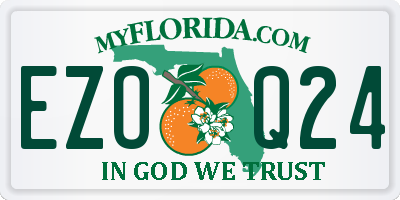 FL license plate EZOQ24