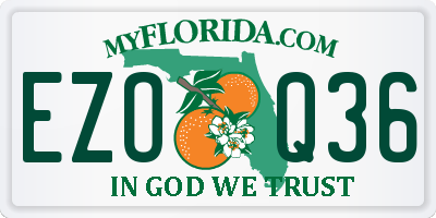 FL license plate EZOQ36