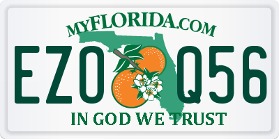 FL license plate EZOQ56