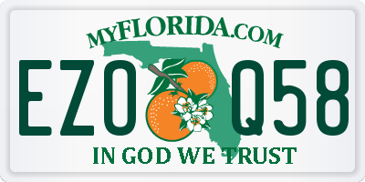 FL license plate EZOQ58