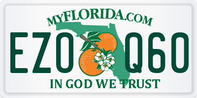 FL license plate EZOQ60