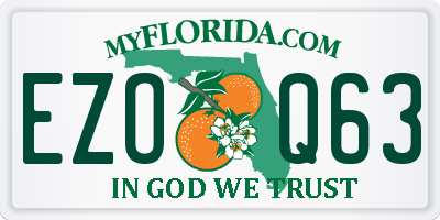 FL license plate EZOQ63