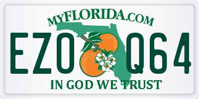 FL license plate EZOQ64