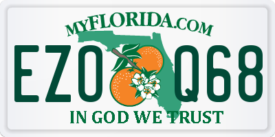 FL license plate EZOQ68