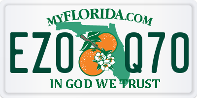 FL license plate EZOQ70