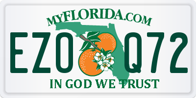 FL license plate EZOQ72