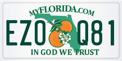 FL license plate EZOQ81