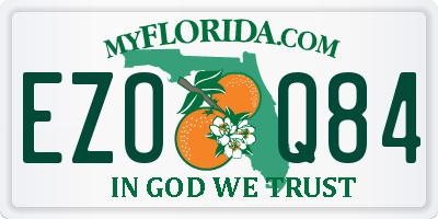 FL license plate EZOQ84