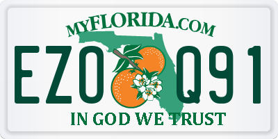 FL license plate EZOQ91