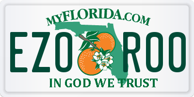 FL license plate EZOR00