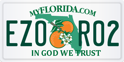 FL license plate EZOR02