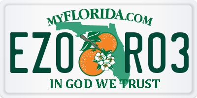 FL license plate EZOR03