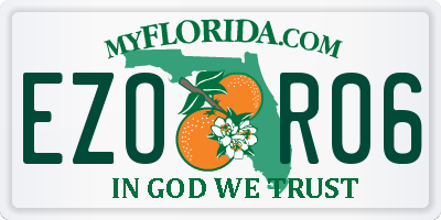 FL license plate EZOR06