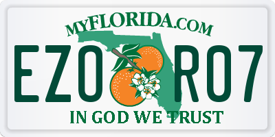 FL license plate EZOR07