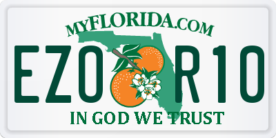 FL license plate EZOR10