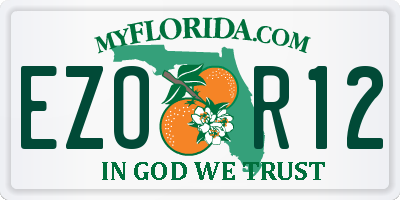 FL license plate EZOR12