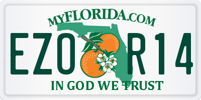 FL license plate EZOR14