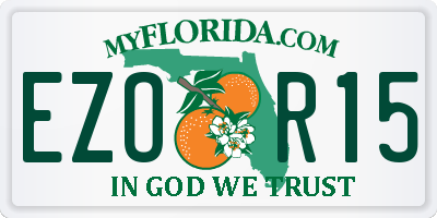 FL license plate EZOR15