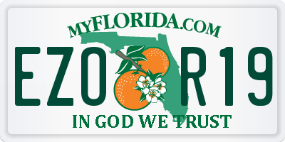 FL license plate EZOR19