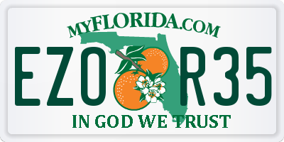 FL license plate EZOR35