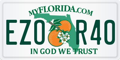 FL license plate EZOR40