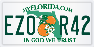 FL license plate EZOR42