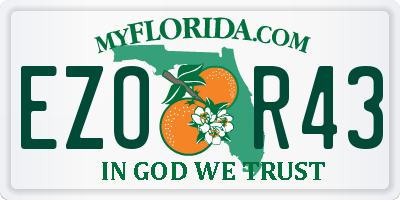 FL license plate EZOR43