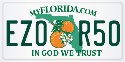 FL license plate EZOR50