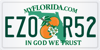 FL license plate EZOR52