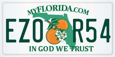 FL license plate EZOR54