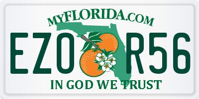 FL license plate EZOR56